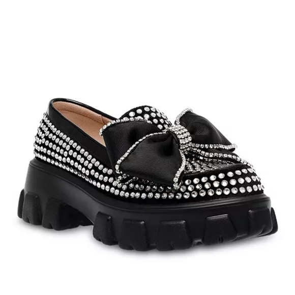 Betsey Johnson Women's Vincent Rhinestone Loafer Black Size 7.5 - Picture 7 of 7